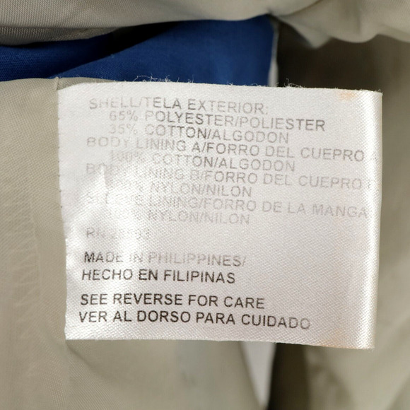 Members Only Jacket Mens Large Beige Full Zip Lightweight Pockets Lined Vintage - Picture 9 of 16